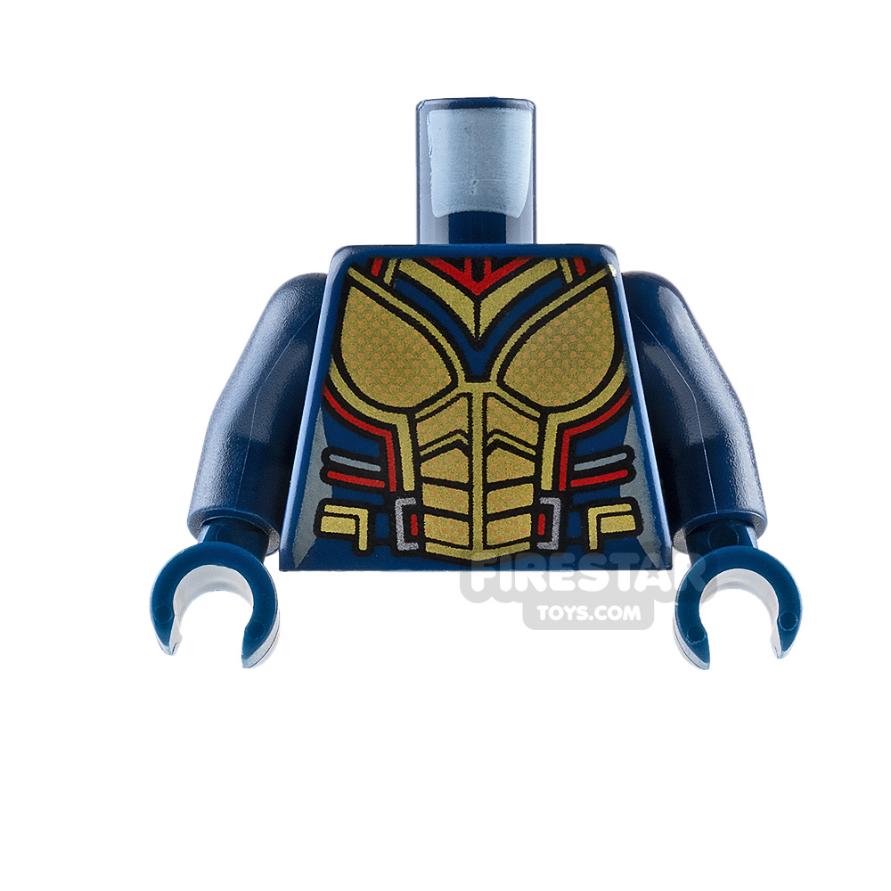 LEGO Mini Figure Torso - The Wasp - Gold Body Armour DARK BLUE