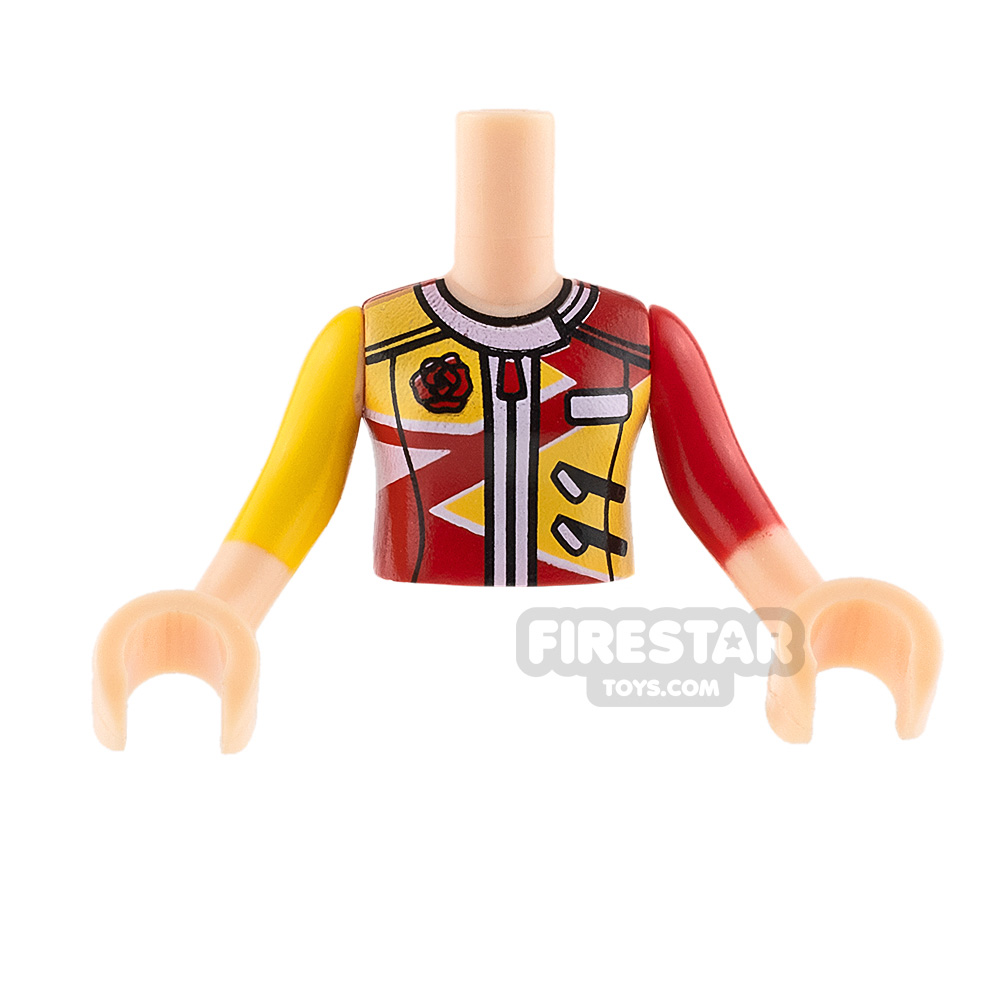 LEGO Friends Mini Figure Torso - Red Racing Jacket