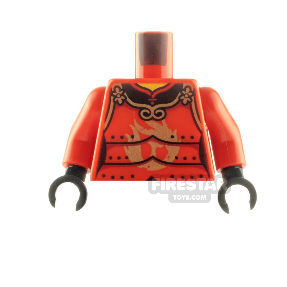 LEGO Mini Figure Torso - Samurai Armour RED