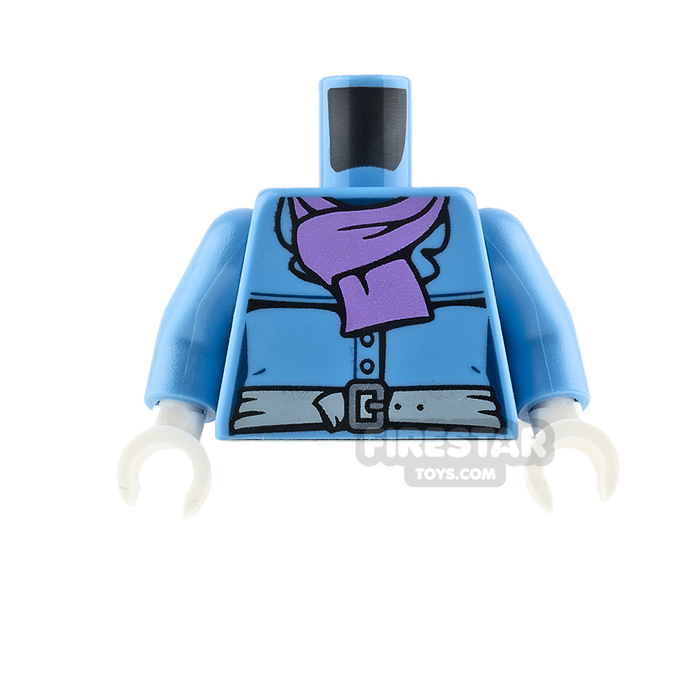 LEGO Minifigure Torso Medium Lavender Scarf MEDIUM  BLUE
