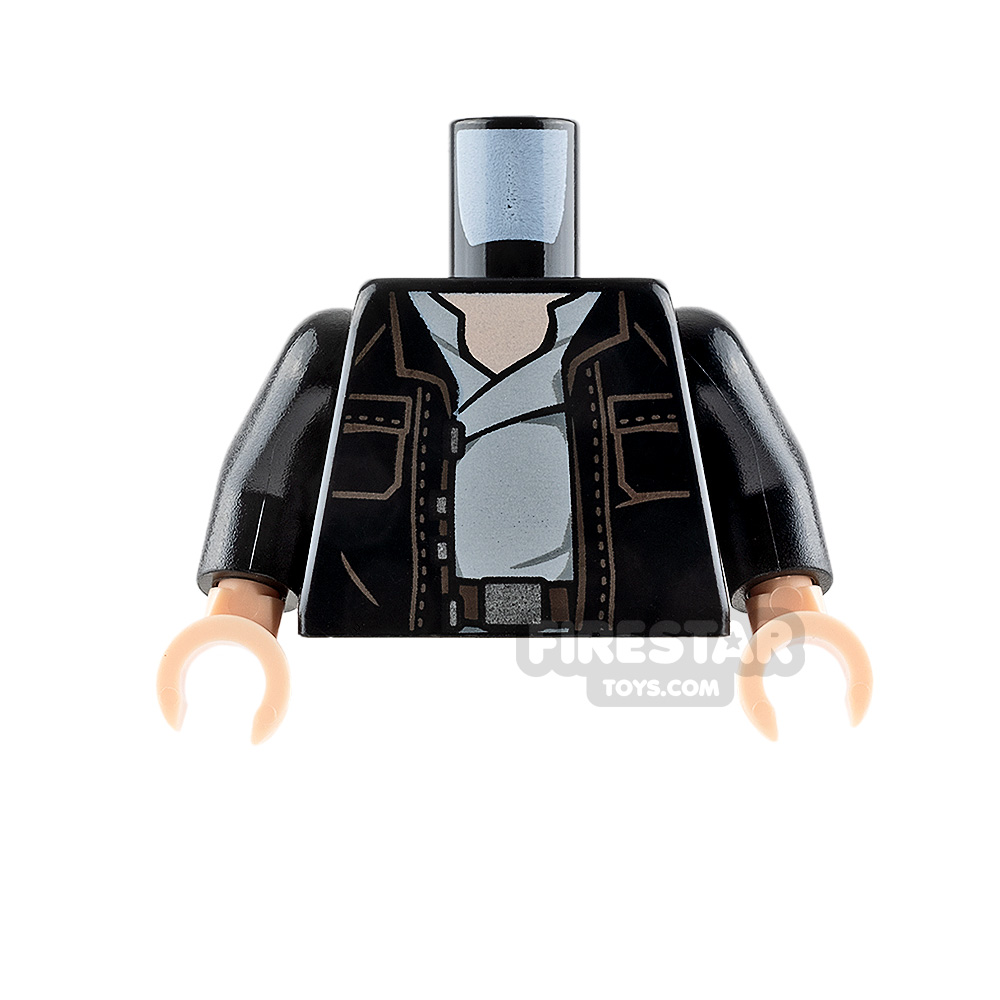 LEGO Minifigure Torso Open Jacket with Pockets BLACK