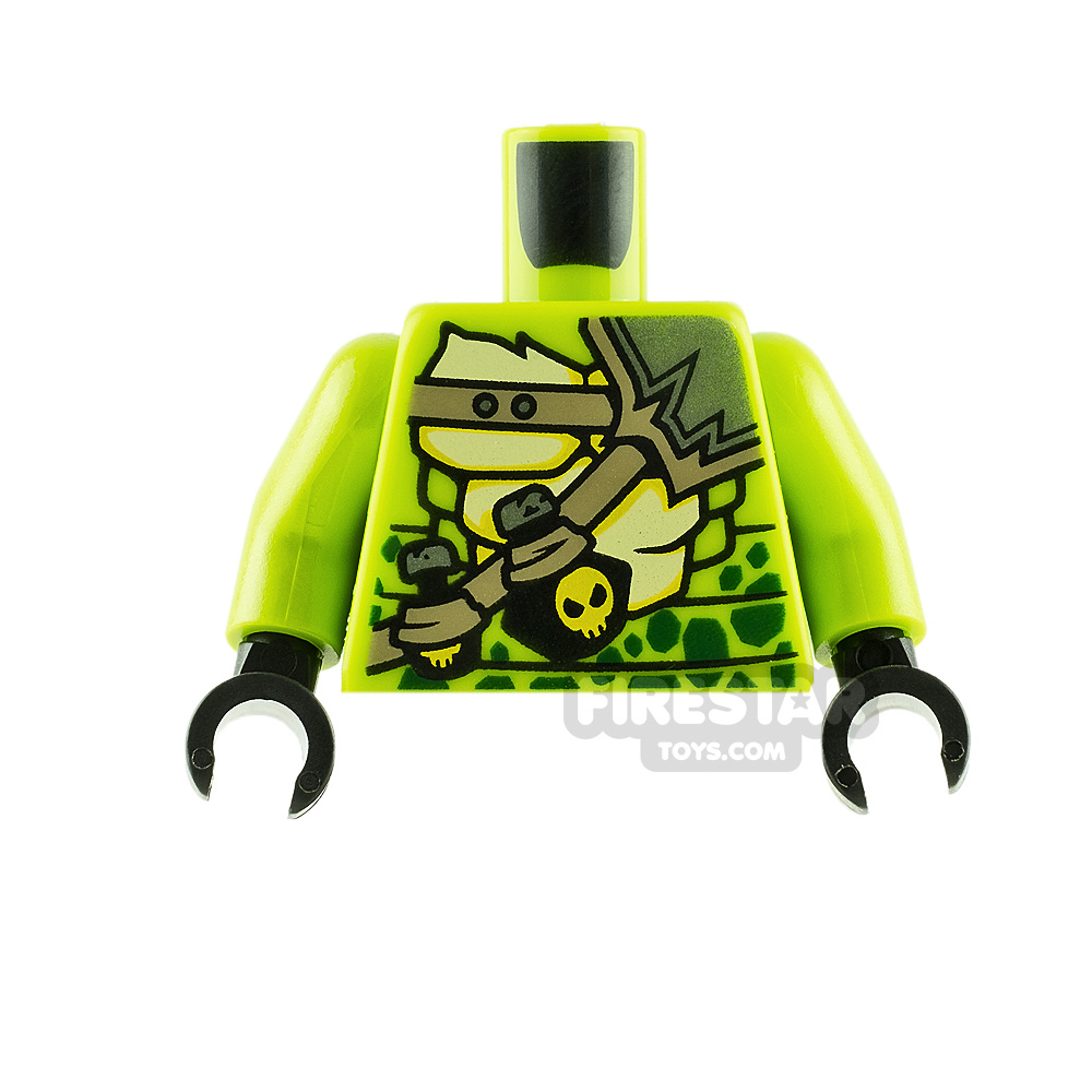 LEGO Minifigure Torso Snake with Scales LIME