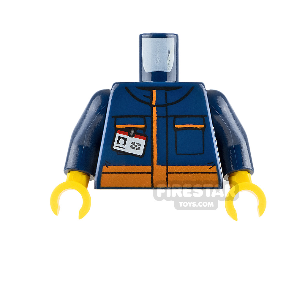 LEGO Minifigure Torso Jumpsuit with Orange Stripes