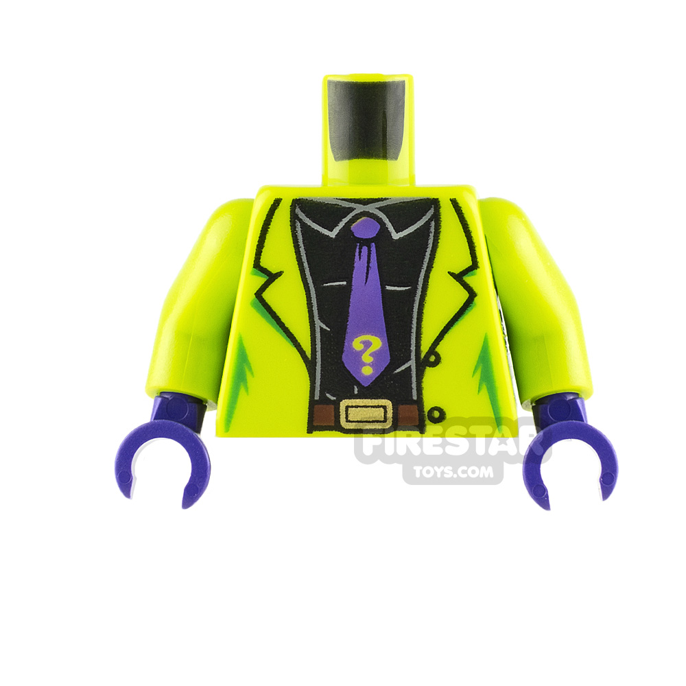 LEGO Minifigure Torso the Riddler Suit and Tie LIME