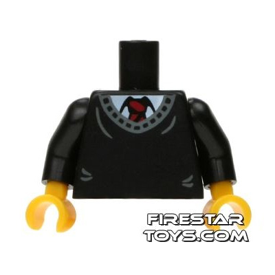 LEGO Minifigure Torso Black Sweater Black Arms BLACK