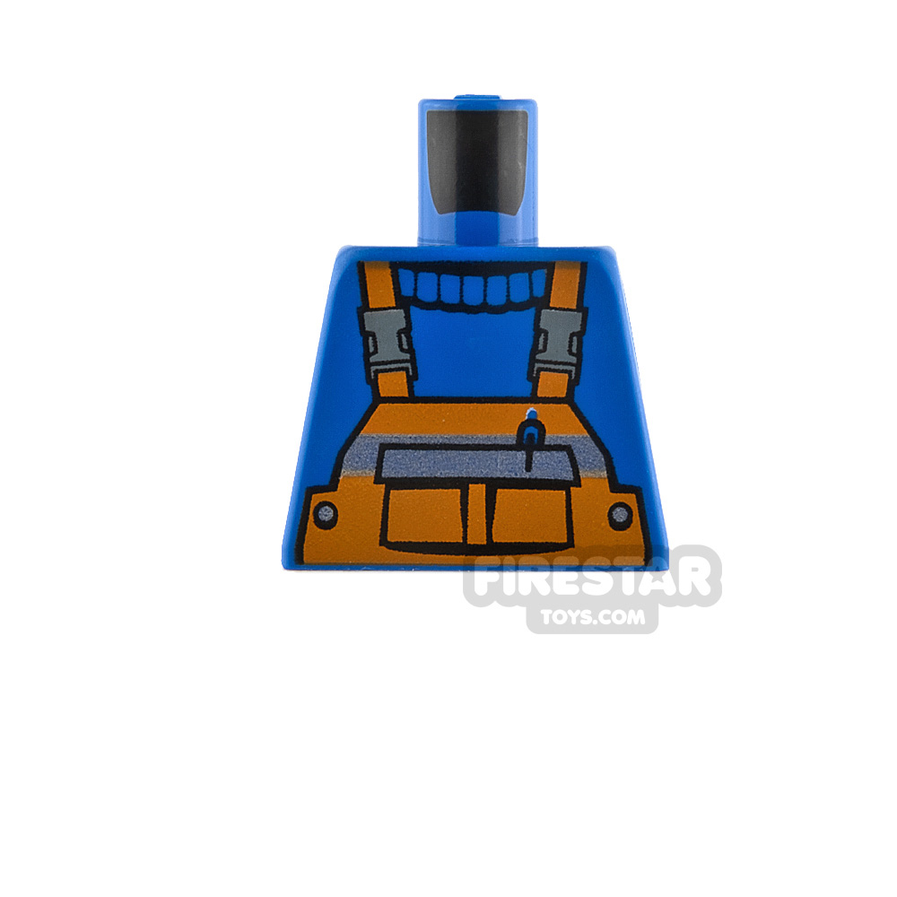 LEGO Minifigure No Arms Torso Orange Overalls 