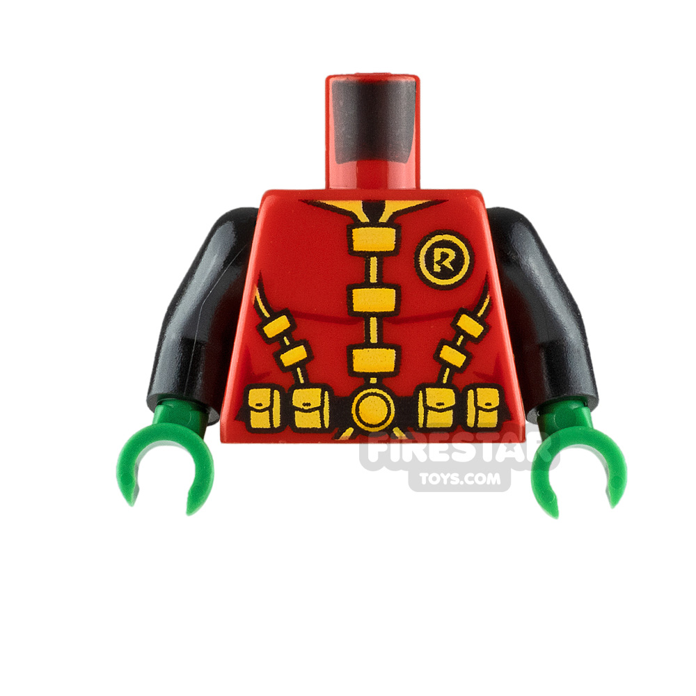 LEGO Minifigure Torso Robin Clasps and Belt Pouches RED