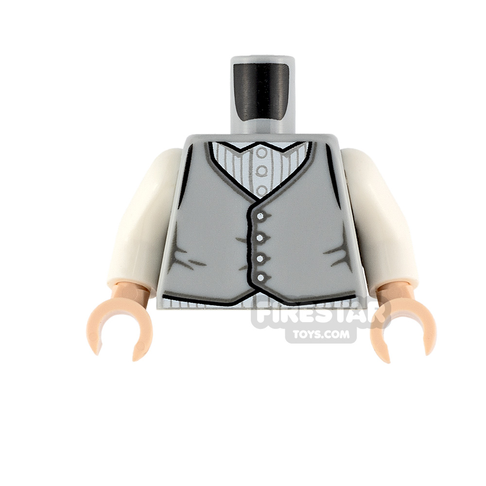 LEGO Minifigure Torso Vest and Shirt LIGHT BLUEISH GRAY