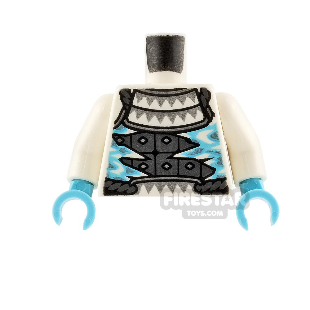 LEGO Minifigure Torso Armour with Icicles WHITE