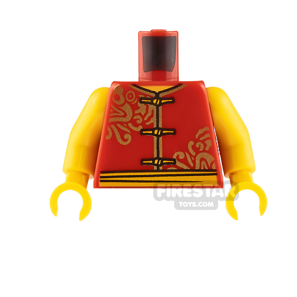 LEGO Minifigure Torso Chinese Vest RED