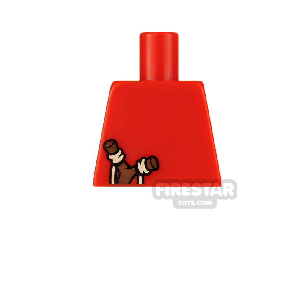 LEGO Minifigure Torso Bart Catapult in Pocket RED