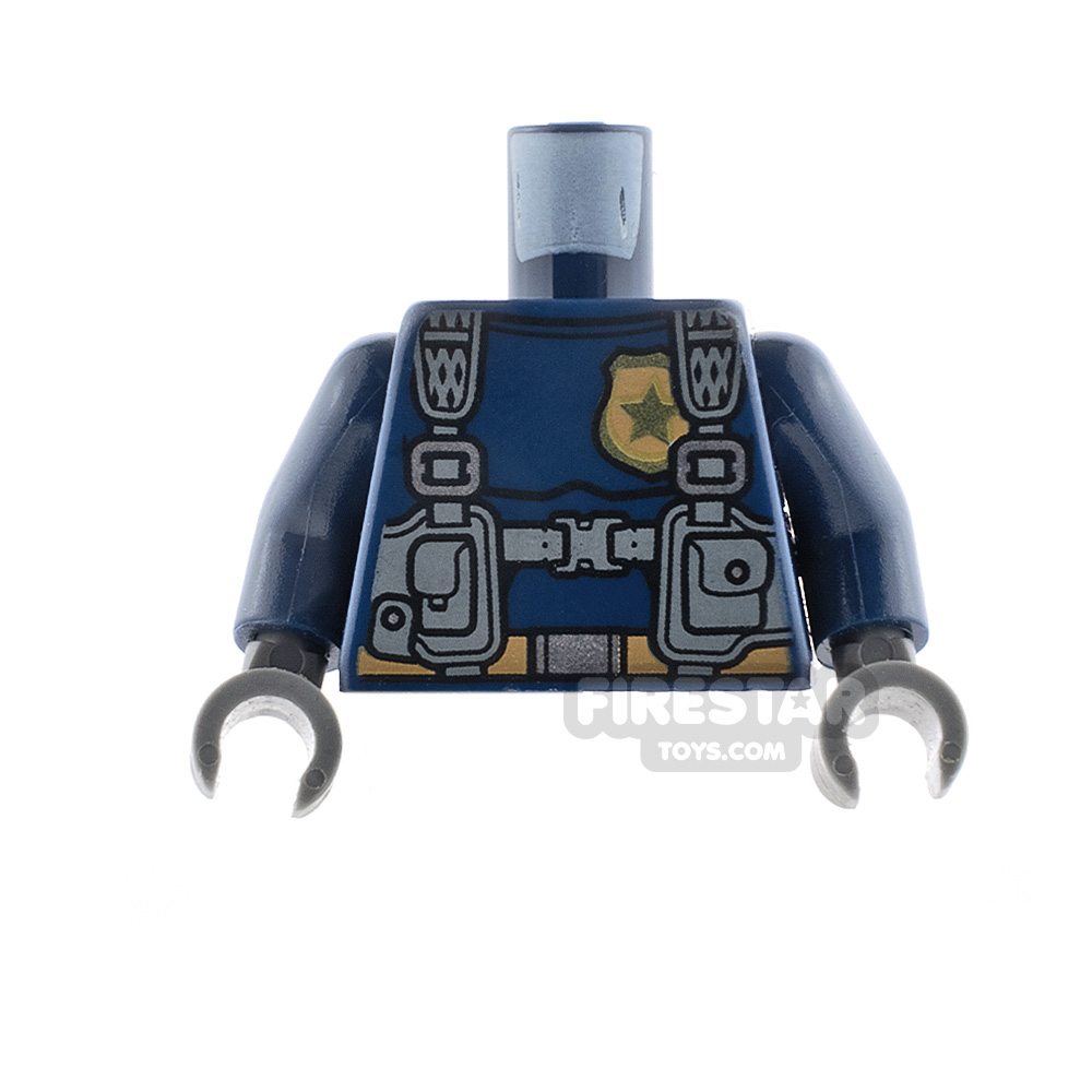 LEGO Minifigure Torso Police With Gold Star DARK BLUE