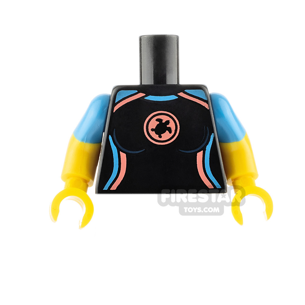 LEGO Minifigure Torso Female Wetsuit BLACK