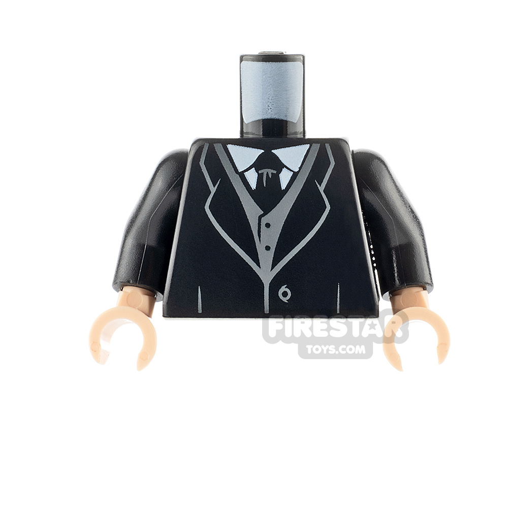 LEGO Minifigure Torso Jacket with Tie BLACK