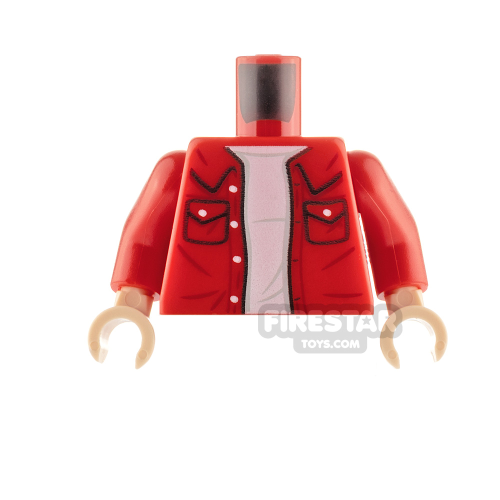 LEGO Minifigure Torso Shirt with Pockets and T-shirt RED