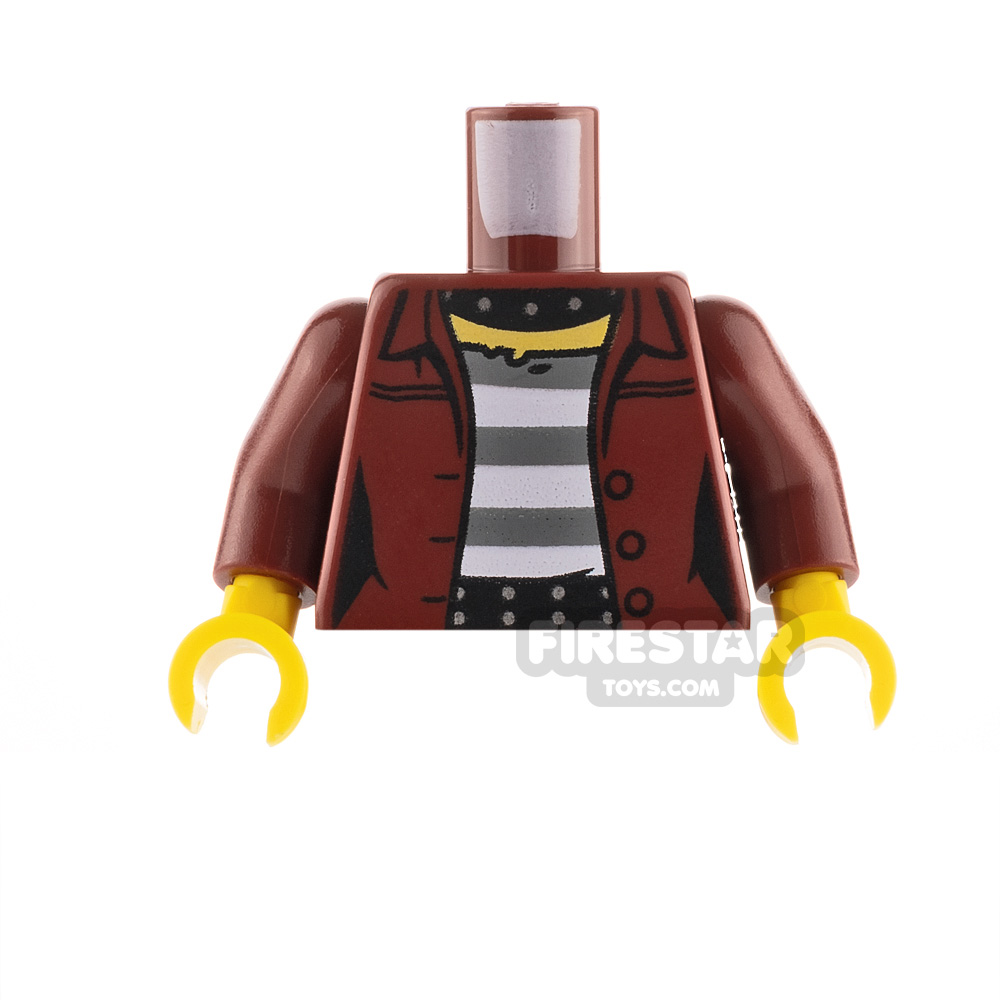 LEGO Minifigure Torso Jacket with Cartoon Bomb DARK RED