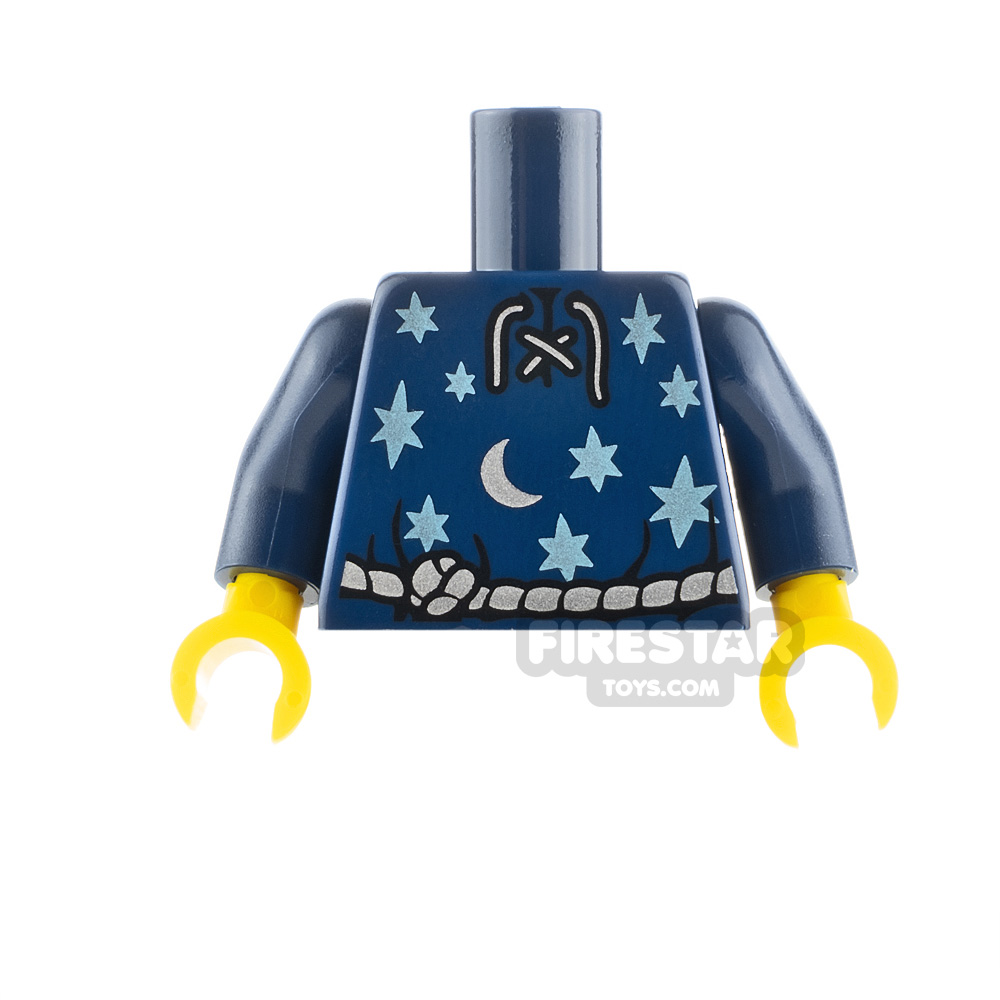 LEGO Minifigure Torso Wizard Robe Moon and Stars DARK BLUE