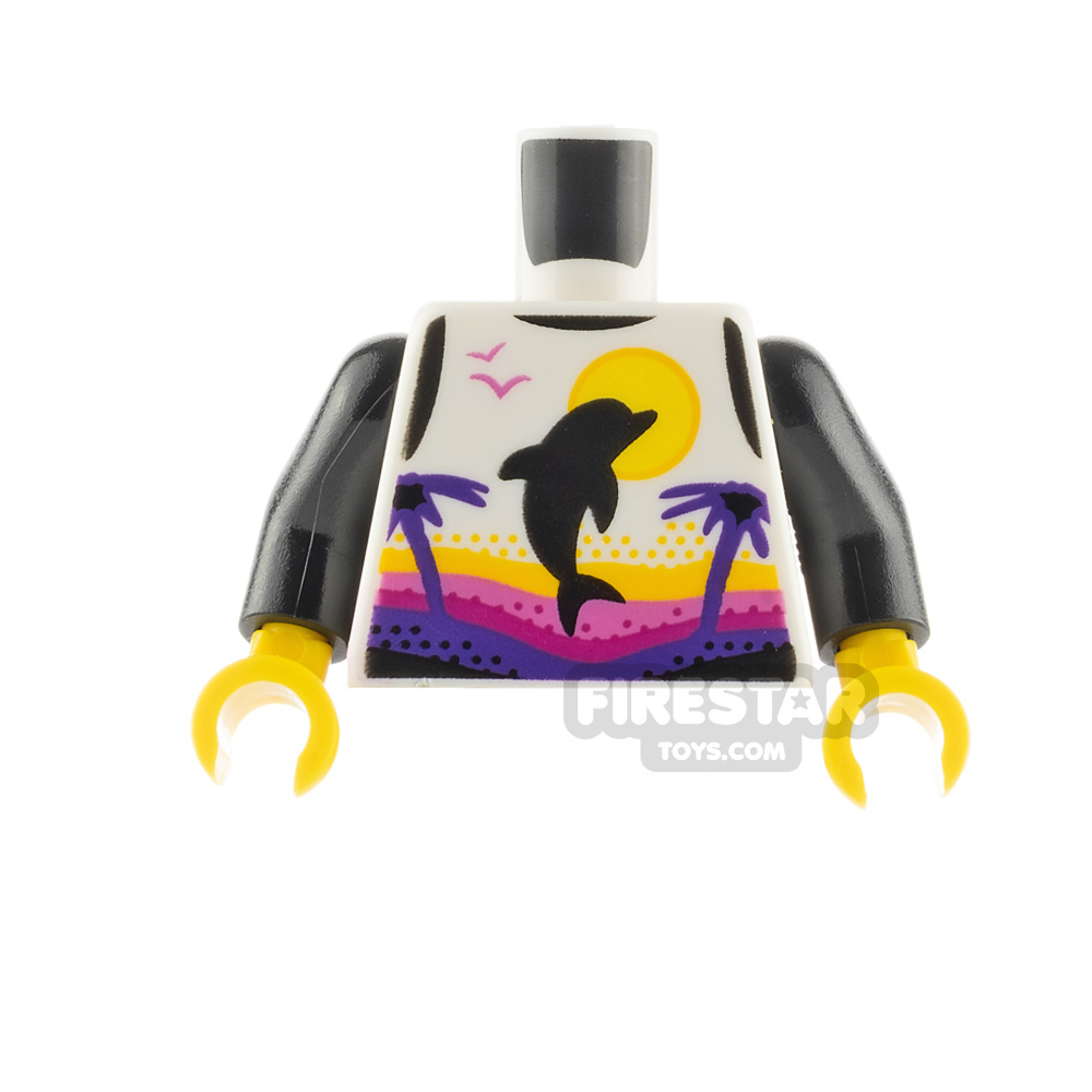 LEGO Minifigure Torso Dolphin and Trees
