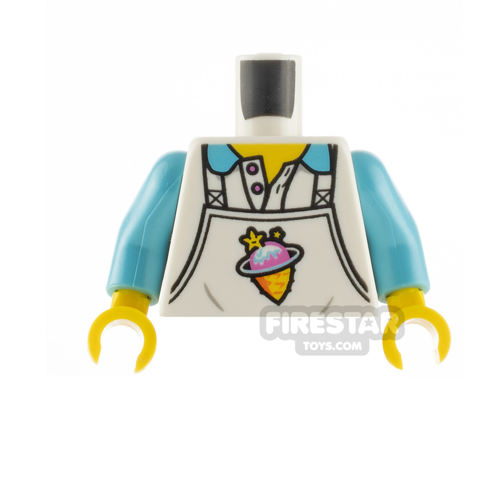 LEGO Minfigure Torso Apron with Ice Planet Ice Cream WHITE