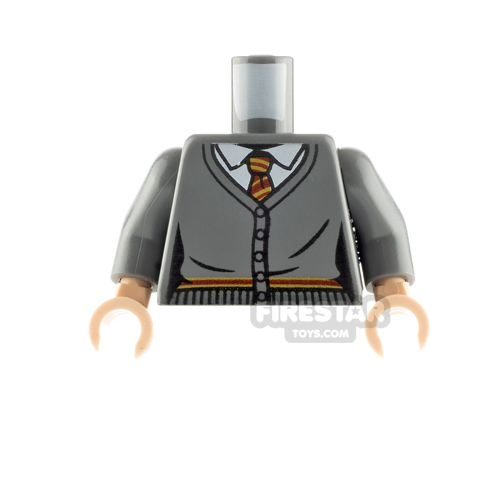 LEGO Minfigure Torso Gryffindor Cardigan DARK BLUEISH GRAY