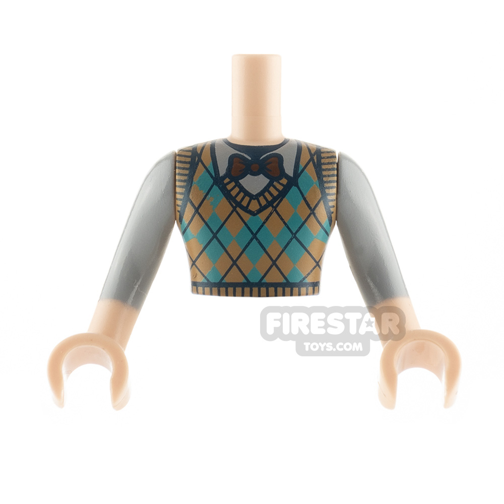 LEGO Friends Minifigure Torso Argyle Sweater Vest LIGHT FLESH