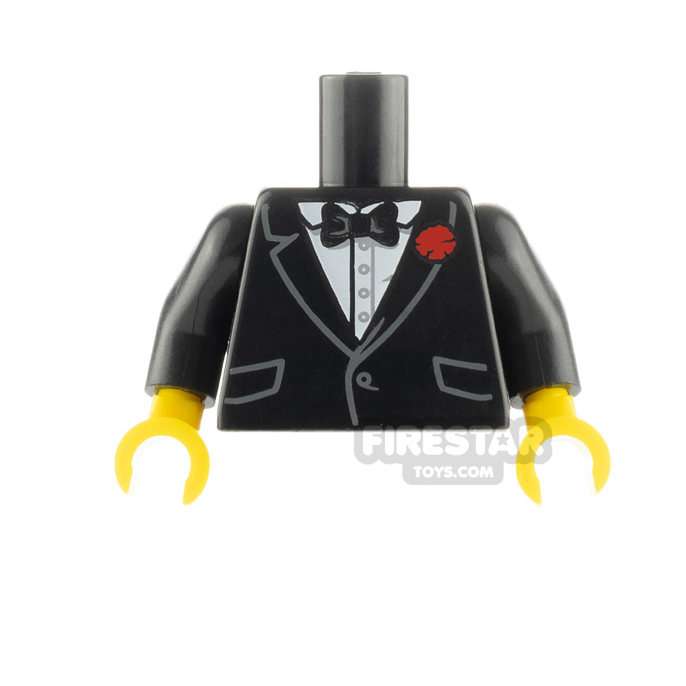 LEGO Minifigure Torso Suit Jacket with Flower BLACK