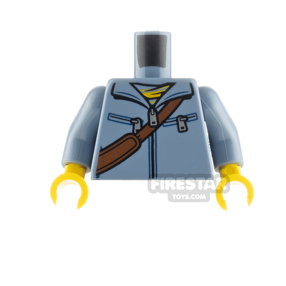 LEGO Minifigure Torso Jacket with Messenger Bag SAND BLUE