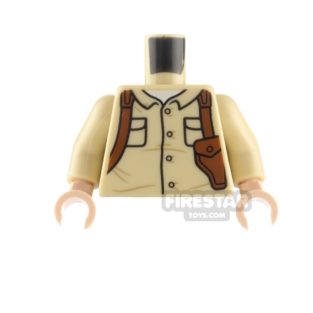 LEGO Minfigure Torso Shirt with Shoulder Holster TAN