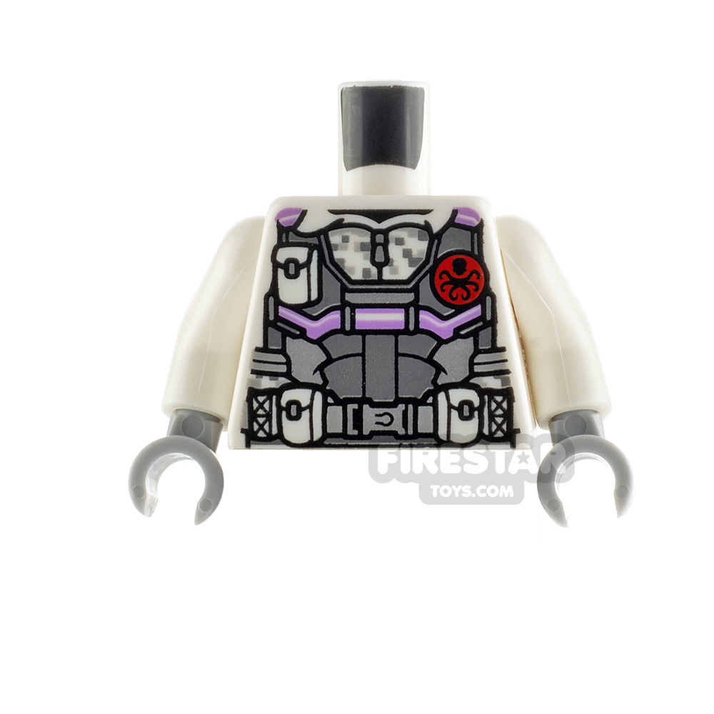 LEGO Minfigure Torso Vest with Hydra Logo WHITE