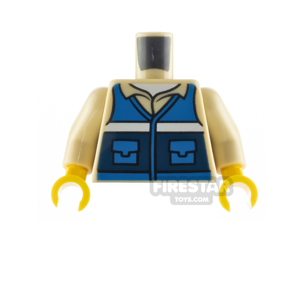LEGO Minifigure Torso Wildlife Rescue Vest TAN