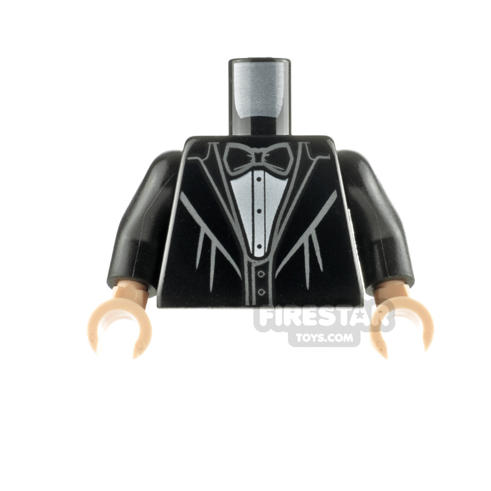 LEGO Minifigure Torso Jacket with Bow Tie and Vest BLACK