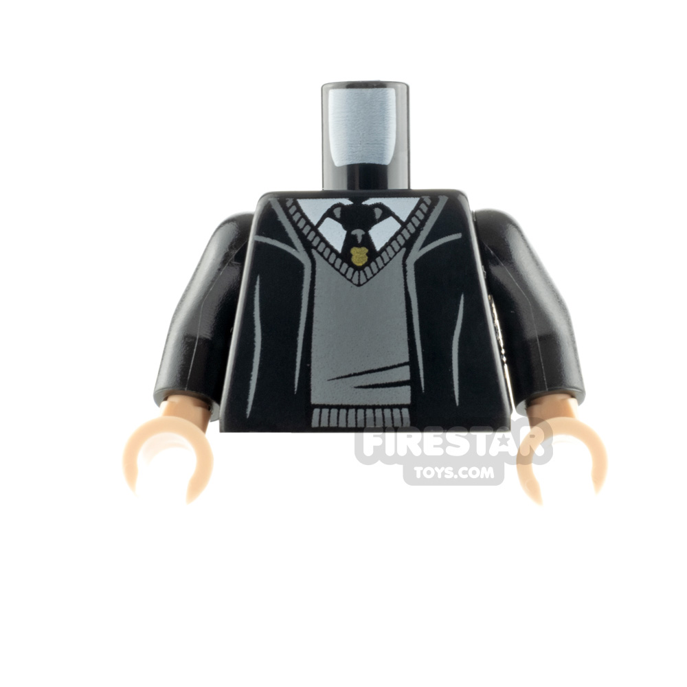 LEGO Minifigure Torso Hogwarts Robe with Crest on Tie BLACK