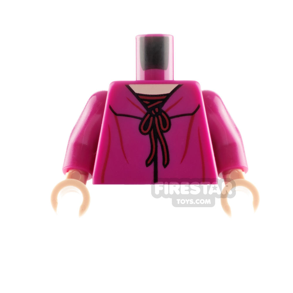 LEGO Minifigure Torso Top with Dark Red Lacing MAGENTA