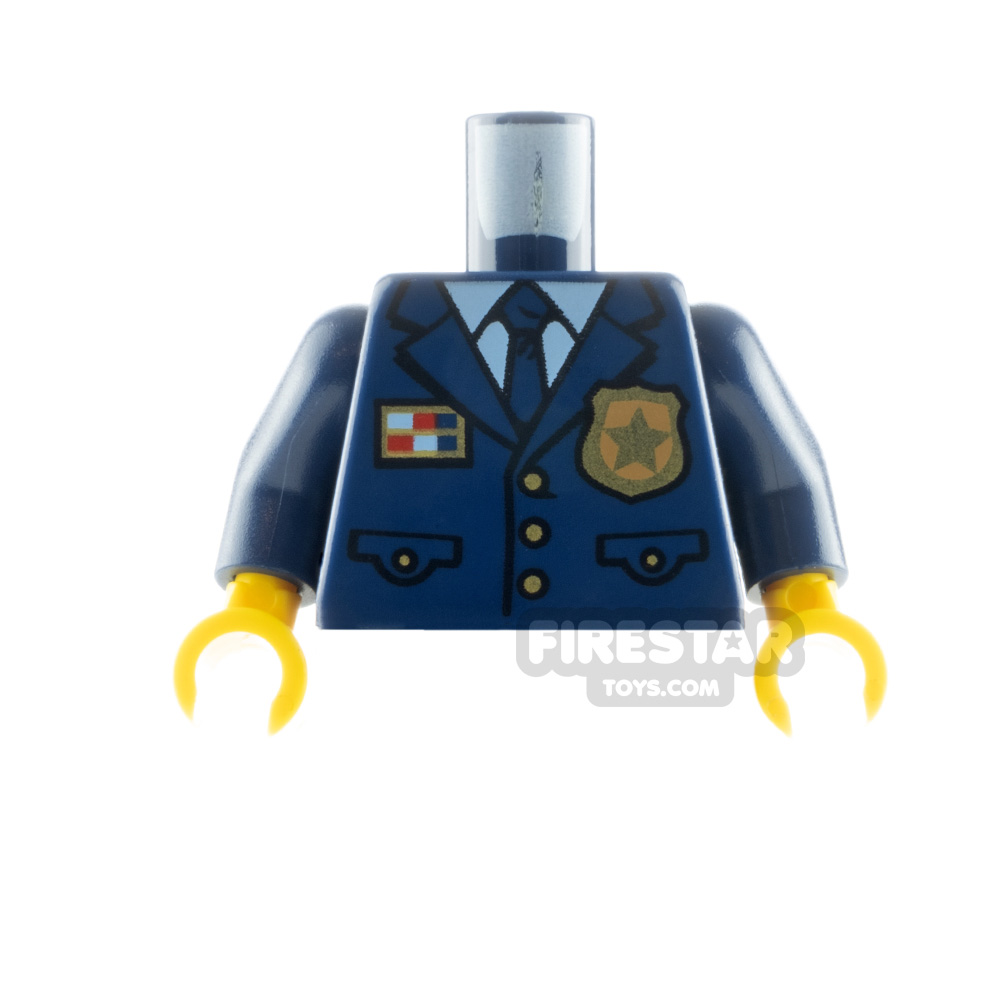 LEGO Minifigure Torso Police Suit with Star Badge DARK BLUE
