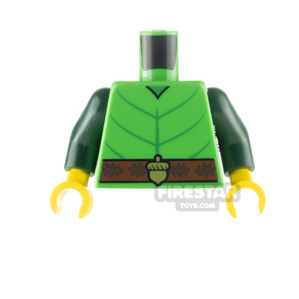 LEGO Minfigure Torso Leaf Costume with Acorn Buckle BRIGHT GREEN