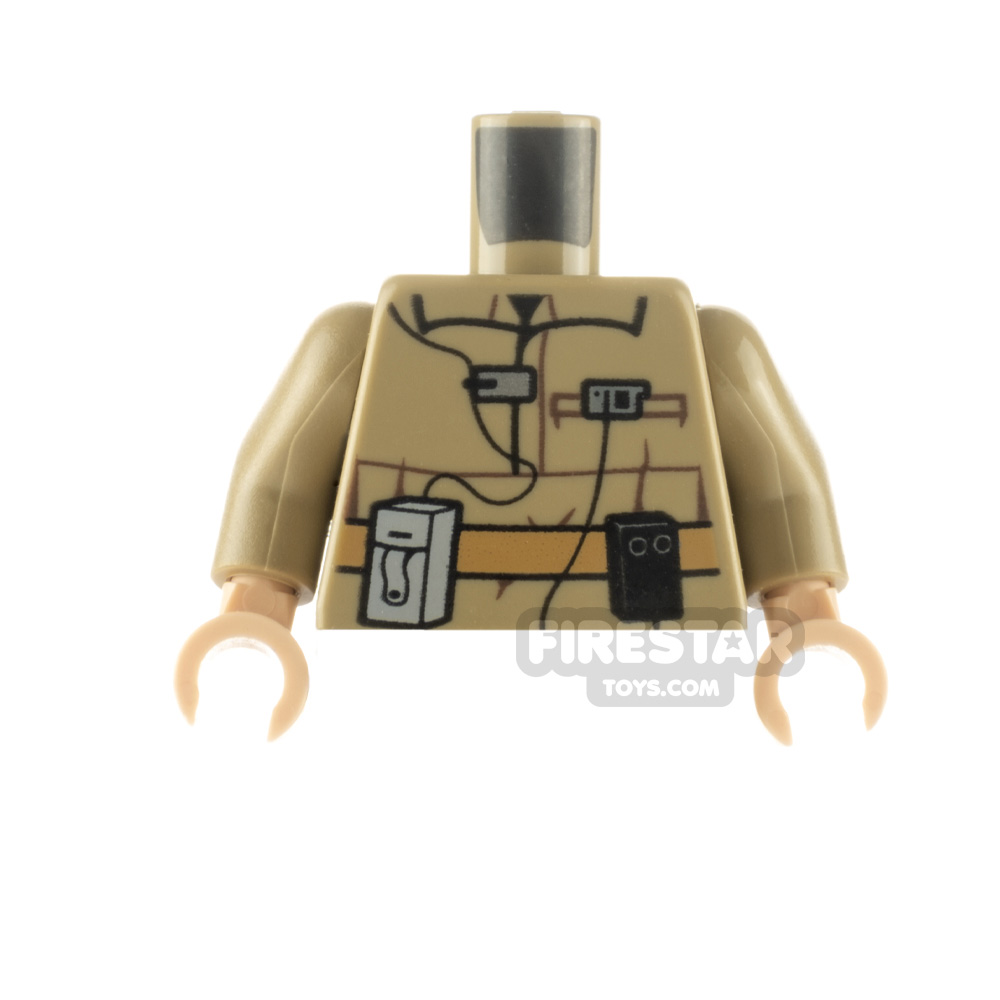 LEGO Minifigure Torso SW Rebel Jumpsuit with Utility Belt BLACK