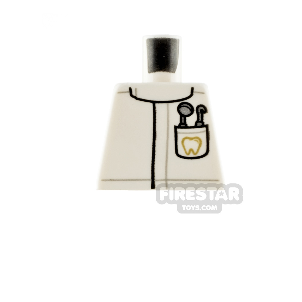 LEGO Minifigure Torso Dentists Jacket No Arms WHITE