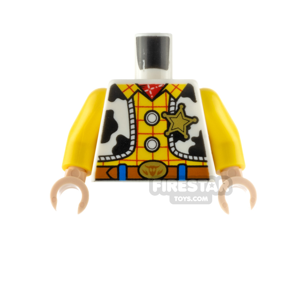 LEGO Minifigure Torso Toy Story Woody Regular Arms WHITE