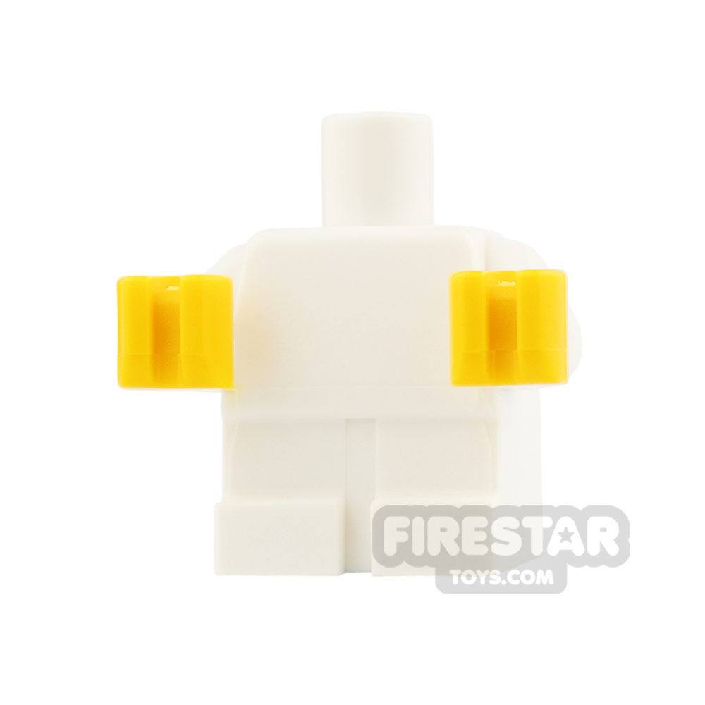 LEGO Minifigure Torso Babygrow Yellow Hands WHITE