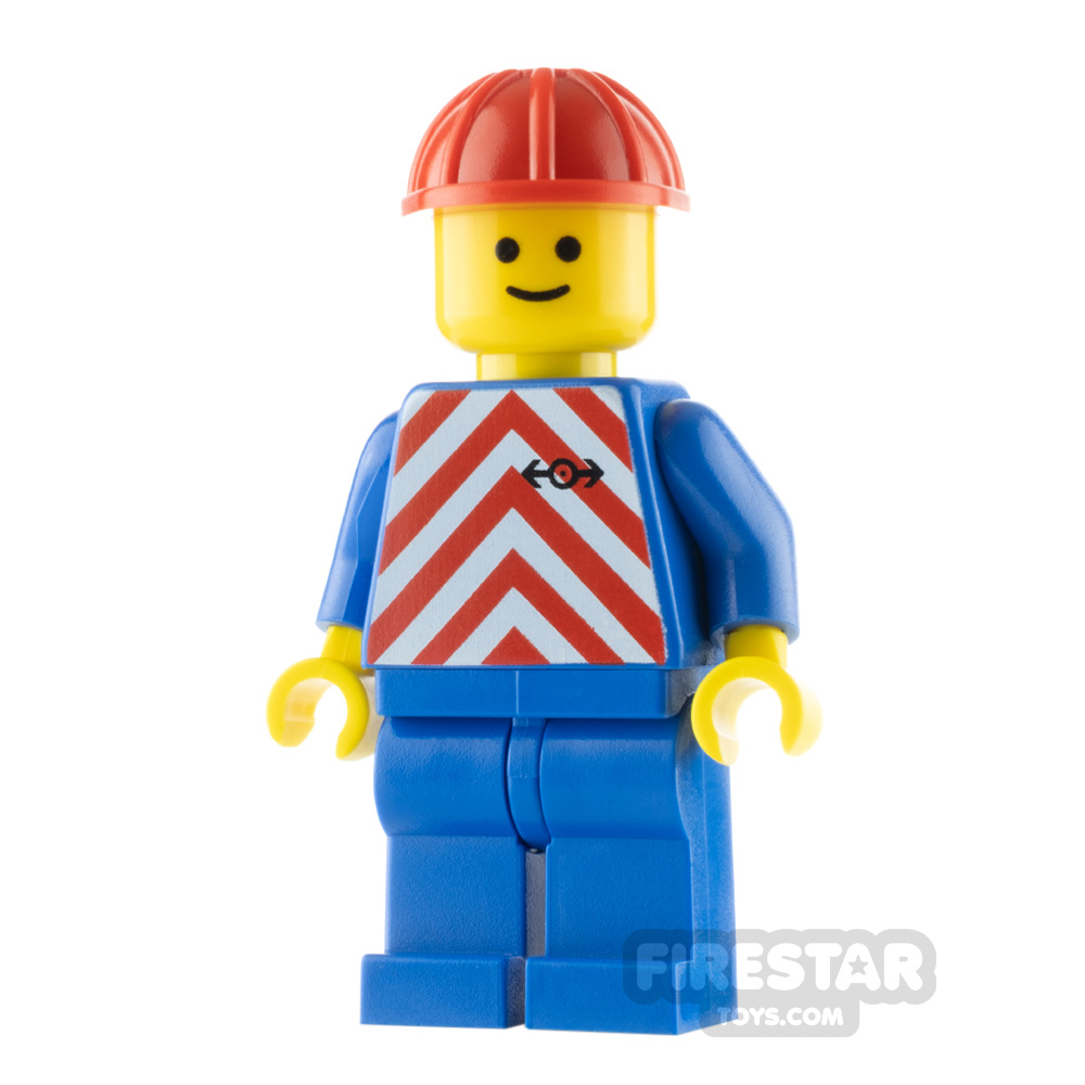 LEGO City Minfigure Man Top with Red and White Stripes 