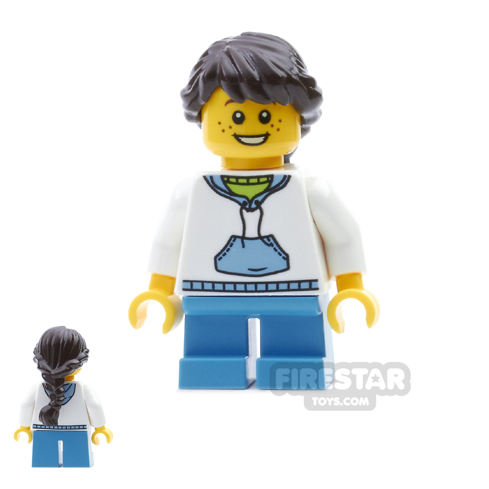 LEGO City Mini Figure - White Hoodie and Freckles 