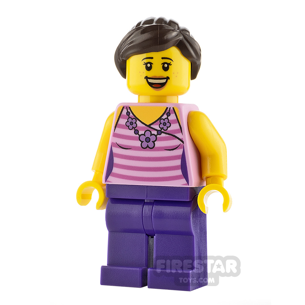 LEGO City Minifigure Female with Striped Top 