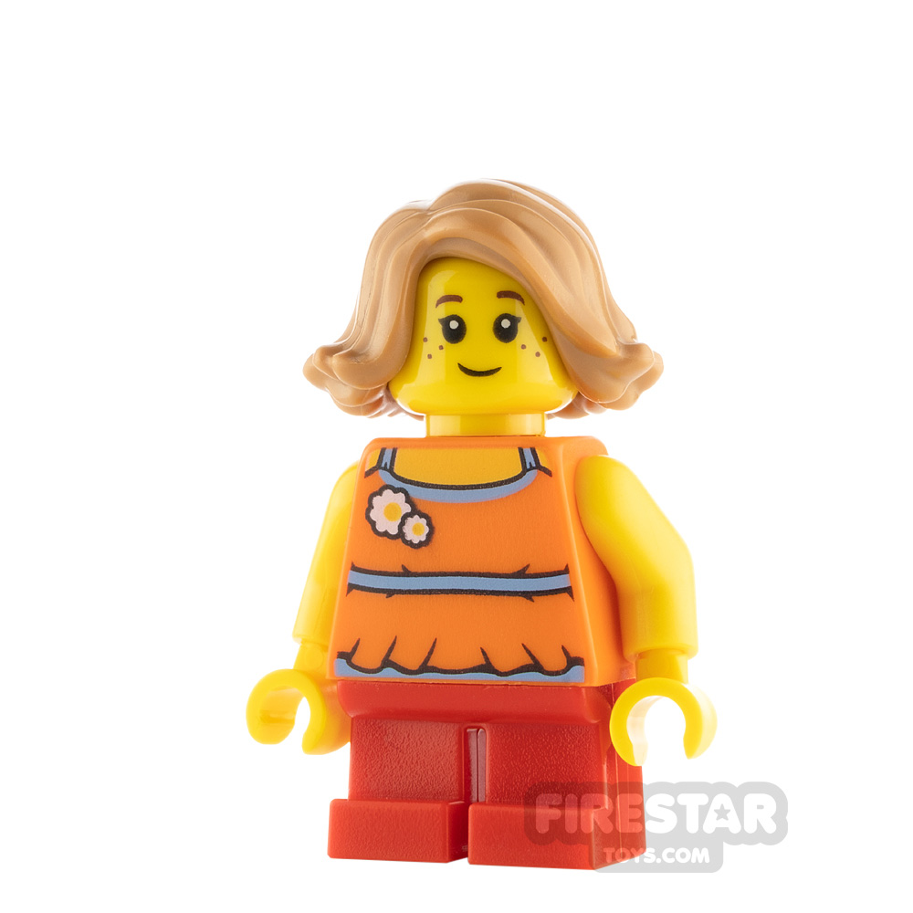 LEGO City Girl with Orange Flower Top
