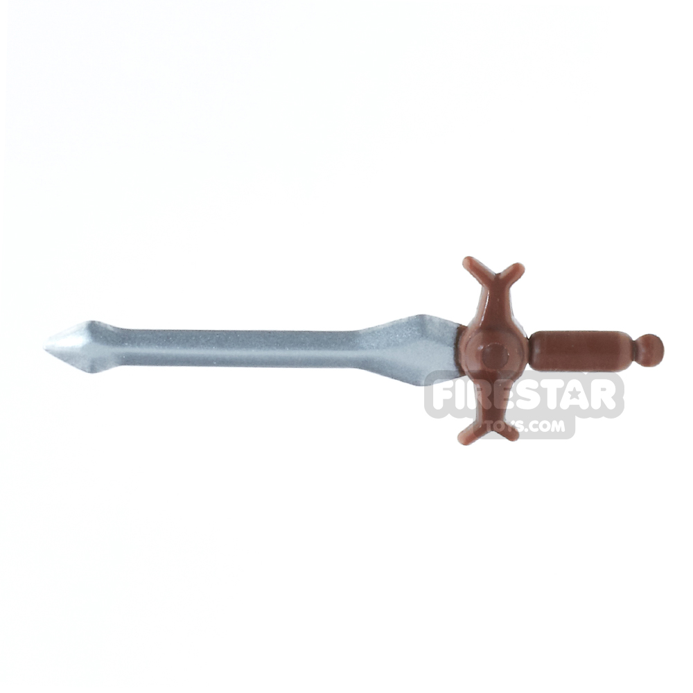 BrickForge - Hero Sword - Brown Hilt Silver Blade REDDISH BROWN