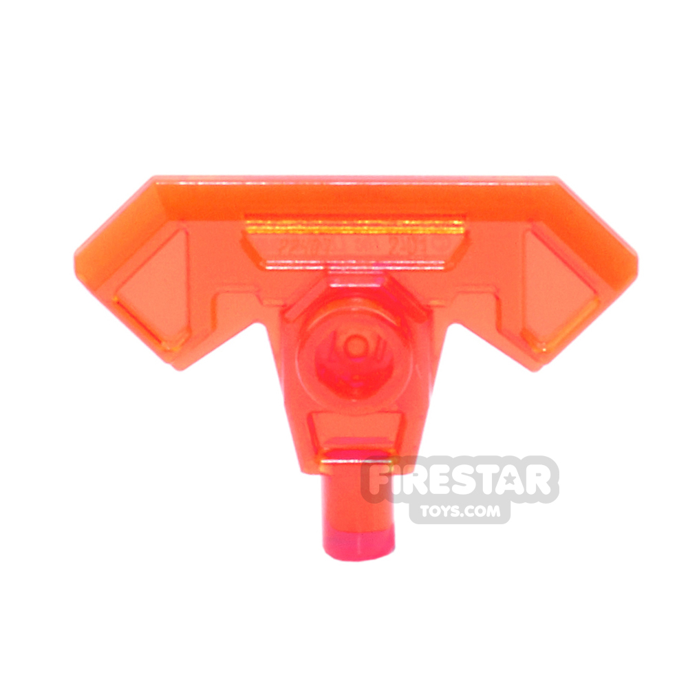 LEGO - Axe Head with Bar - Trans Neon Orange