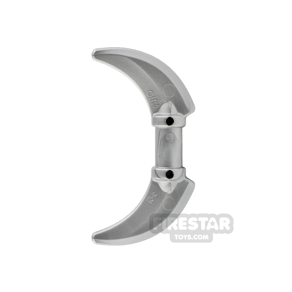 LEGO Hook with Double Blades FLAT SILVER